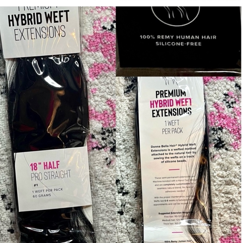 18” Premium Weft half Pack| Hair Extensions #1| 23’ Version